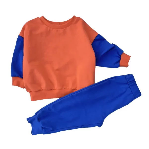 Sweat ample 3A – Color-block Orange