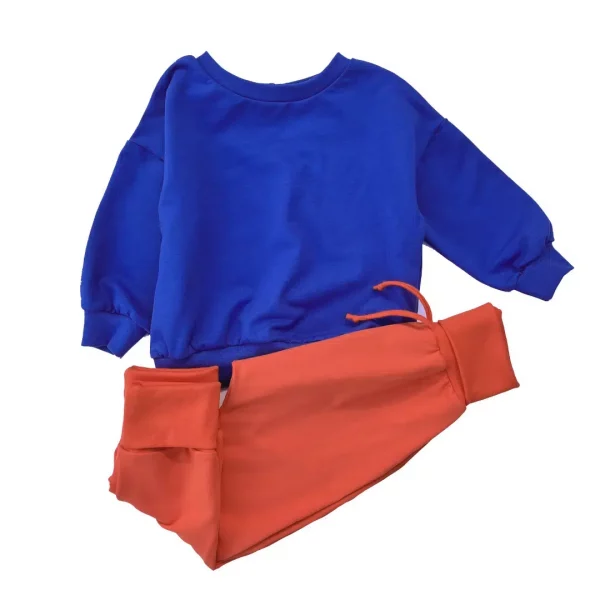 Sweat ample 3A – molleton bleu