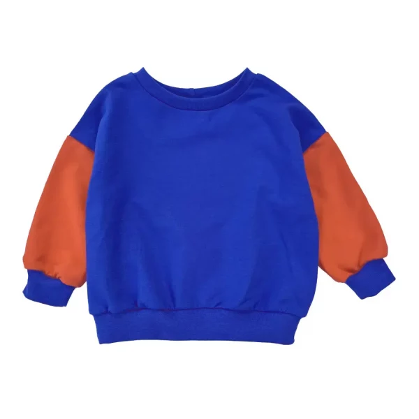 Sweat ample 3A – Color-block Bleu