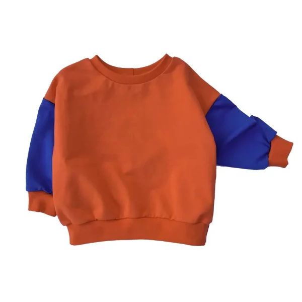 Sweat ample 3A – Color-block Orange