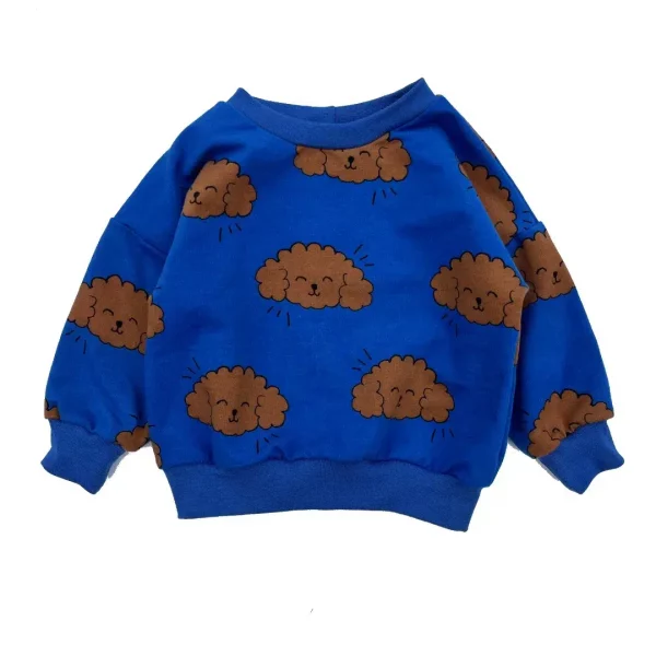 Sweat 1A – molleton chien bleu