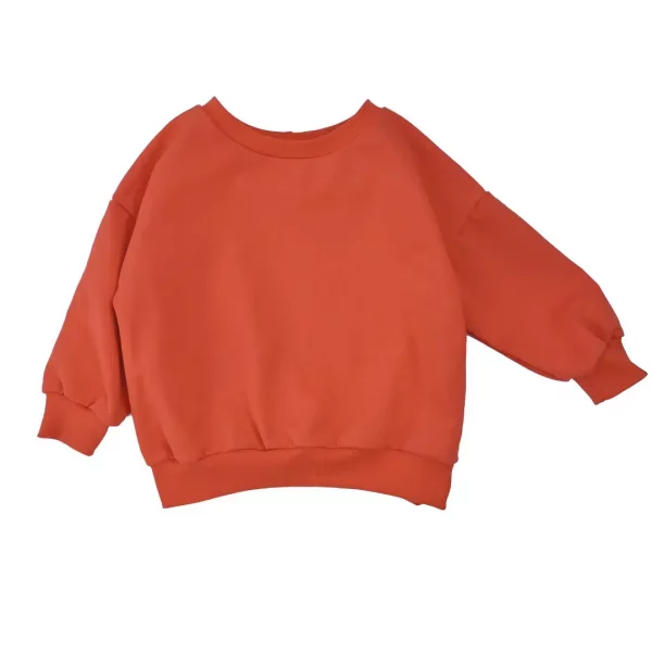 Sweat ample 3A- molleton Orange