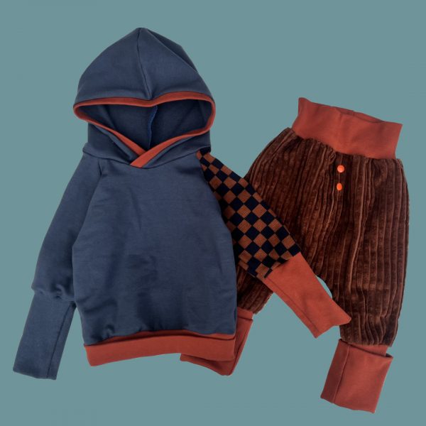 Sweat évolutif – Bleu profond X check