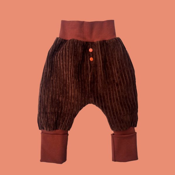 Sarouel Knickerbocker évolutif – Velours Caramel