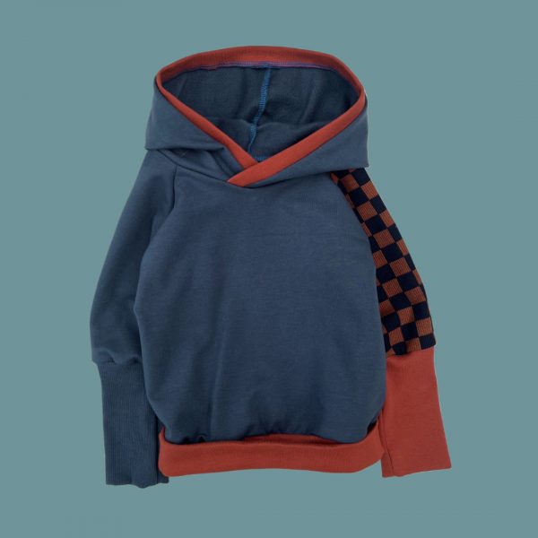 Sweat évolutif – Bleu profond X check